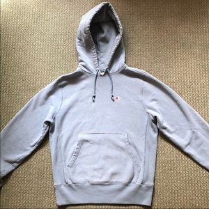 Teal Blue Champion Reverse Weave Hoodie